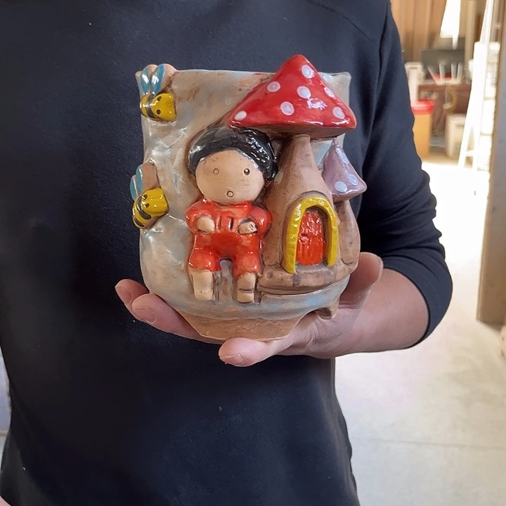 粗陶材质多肉花盆