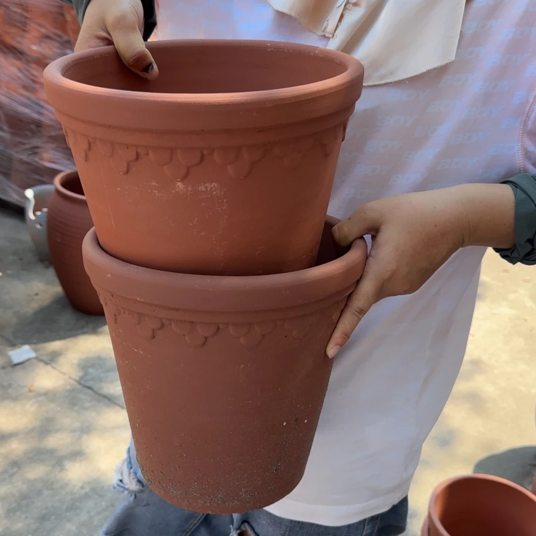紫砂花盆口24高23宜兴紫砂