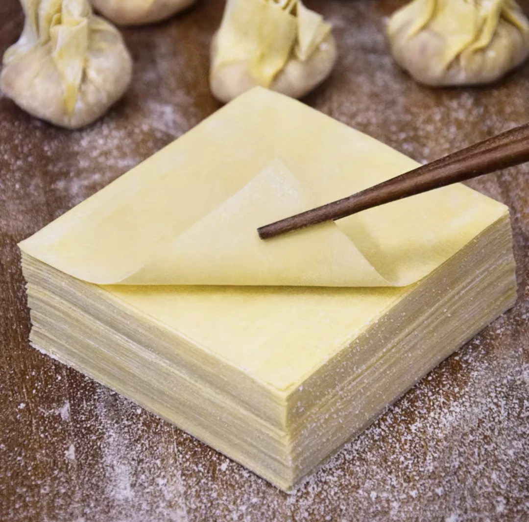 广式传统全蛋碱水云吞皮1