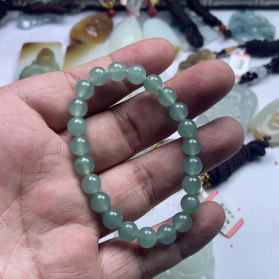 未镶嵌手链翡翠麻*奥手串