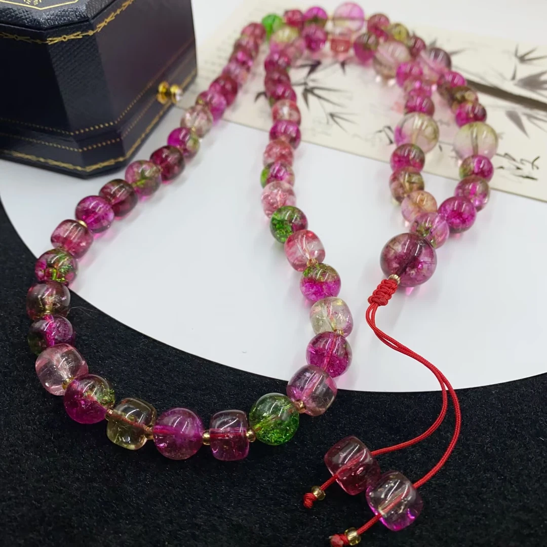 3811  斑彩葯王晶  项链多样性发货