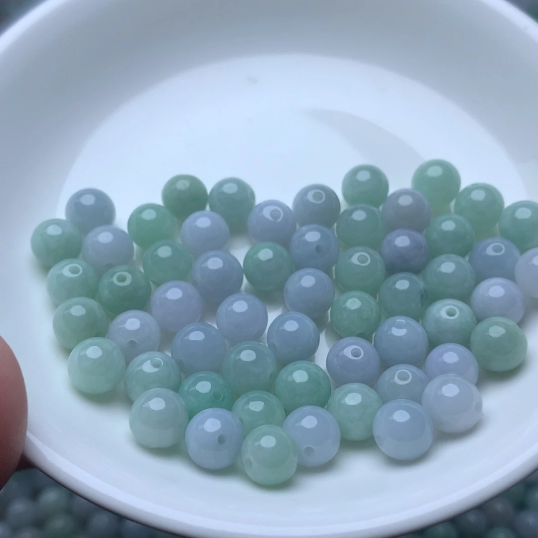 翡翠散珠卡7.2冰紫绿10个