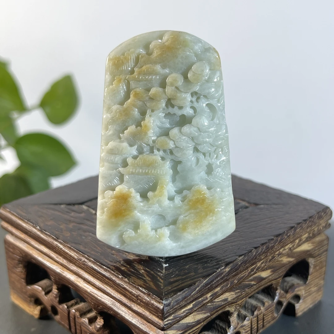 JXA31-25 天然翡翠缅甸A货 山水牌