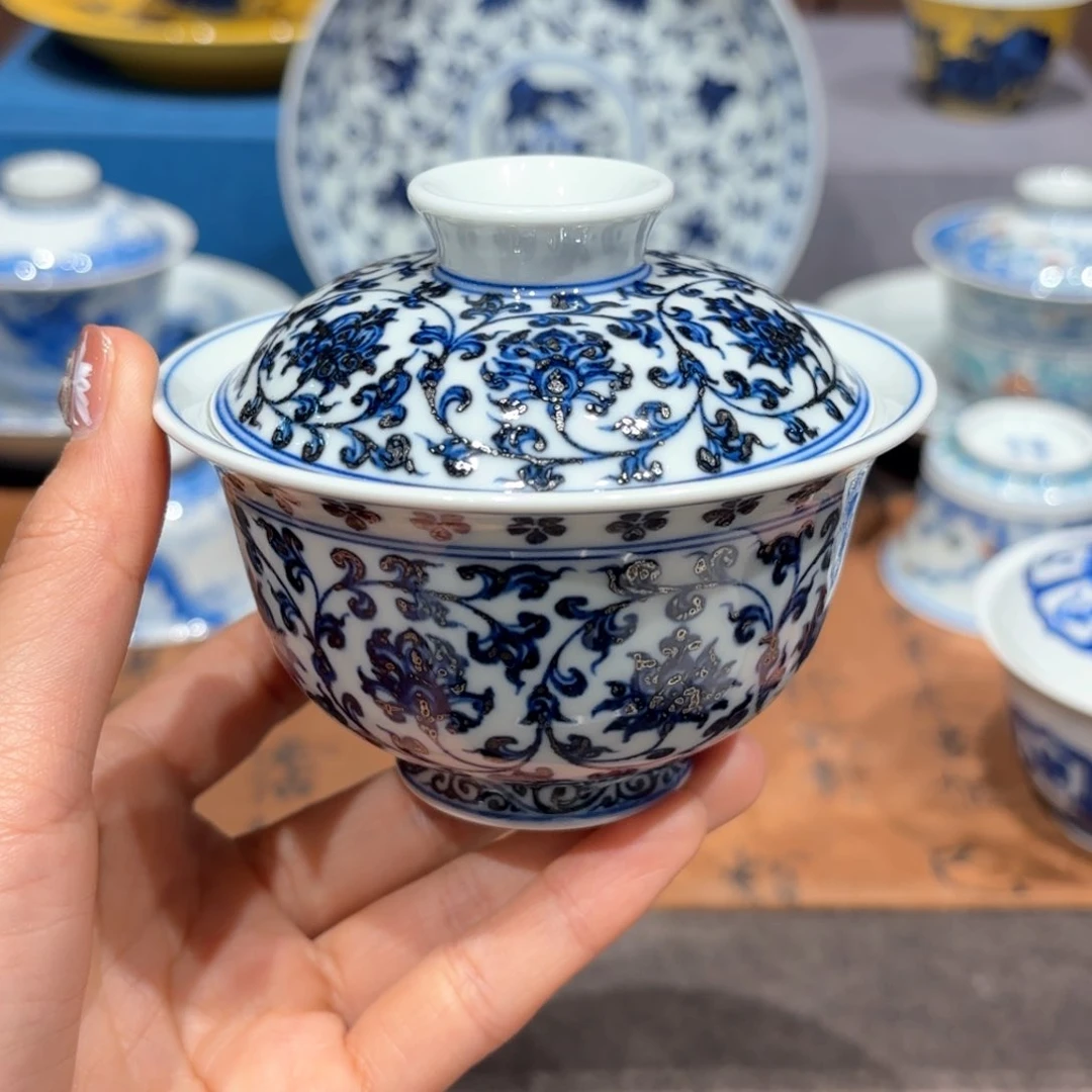 瓷片手工手绘 陶瓷茶具