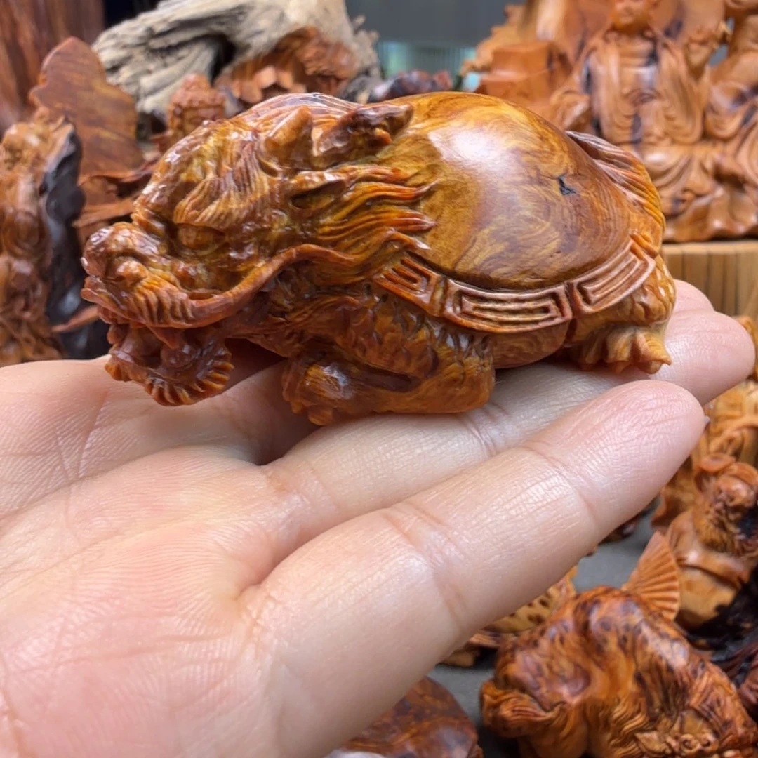 柏木黑金纹理龙龟