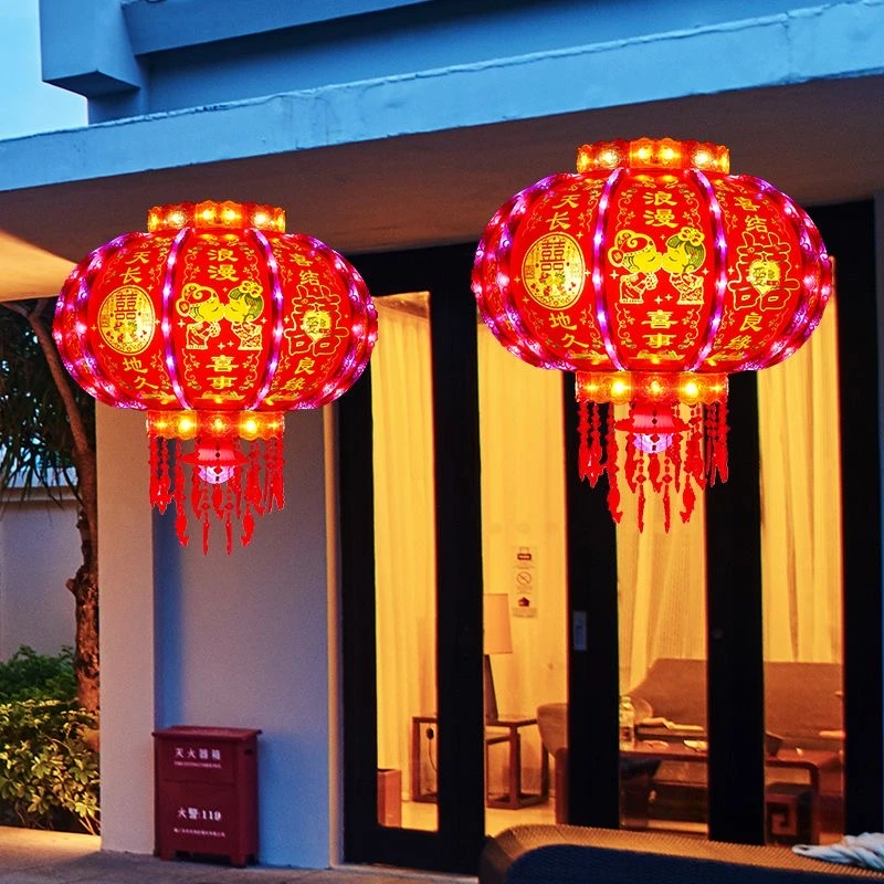 【结婚款】走马灯防水防尘结婚灯笼大门挂饰批发阳台室内装饰