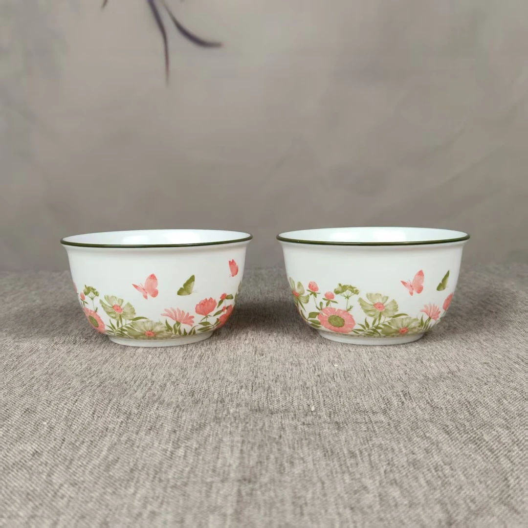 【王家陶瓷】4.5英寸向阳花碗2个装