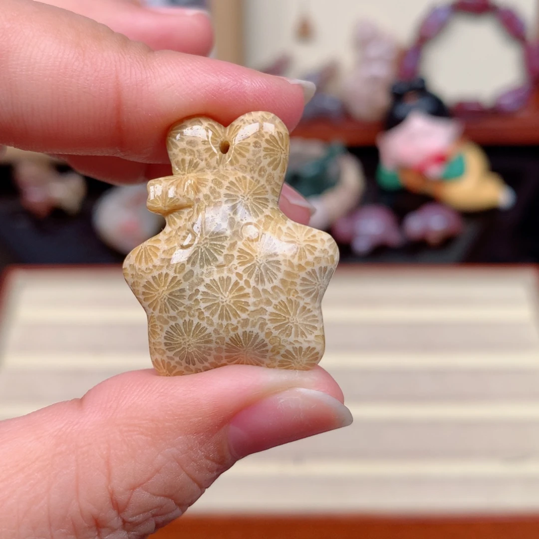 未镶嵌颈饰硅化玉