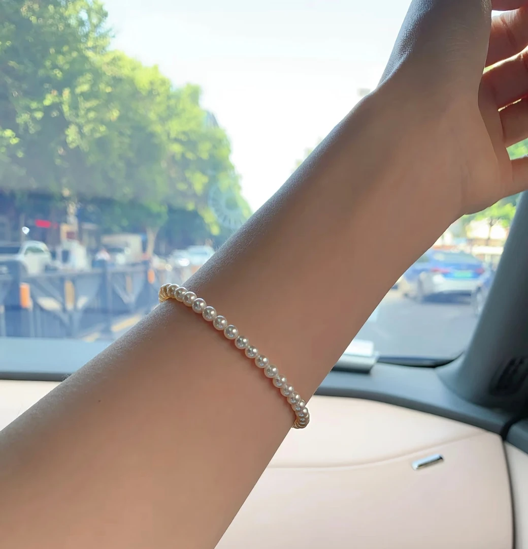【东哥优选】天然淡水’珍珠手链 3-4mm 百搭简约小米珠