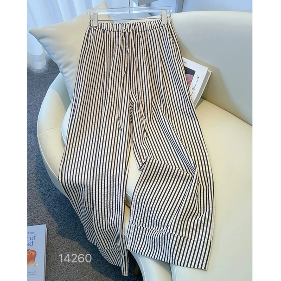 14260 裤长95cm左右 SANFAN 新款条纹休闲长裤