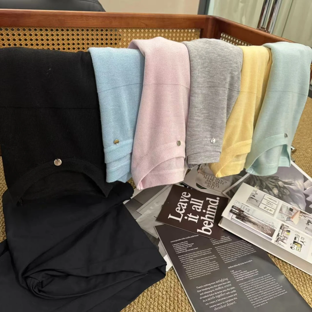 深圳南油白桃美美 简约风时尚休闲圆领打底新款纯色短袖F1033