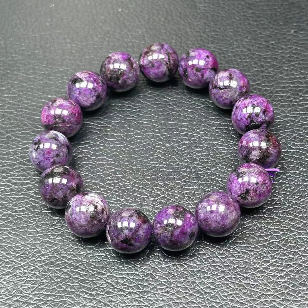 素圈经典丝绒紫卡12m手串-D2018