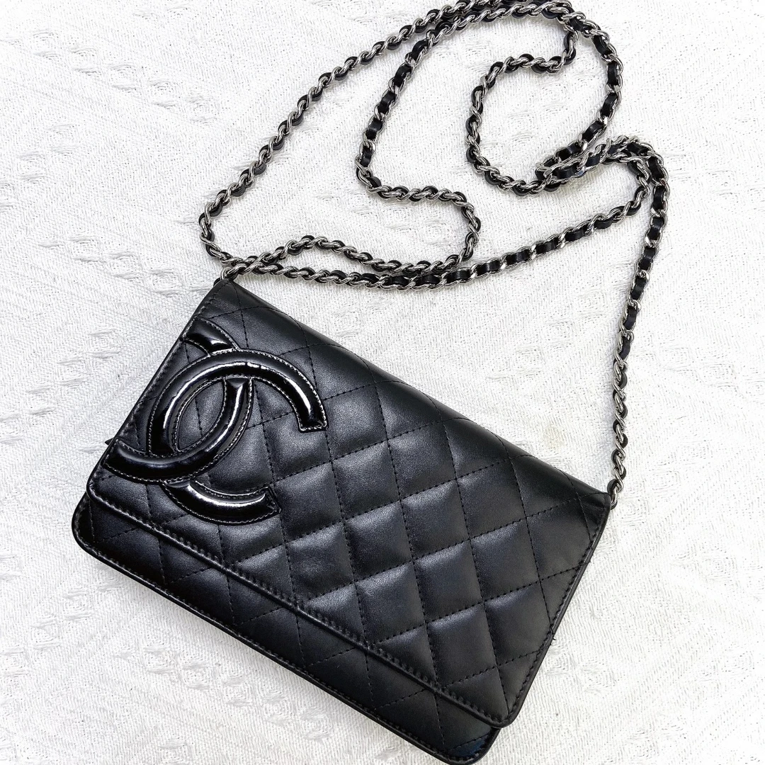 95新 Chanel/香奈儿 Chanel黑色康鹏woc斜挎包 25030109-06