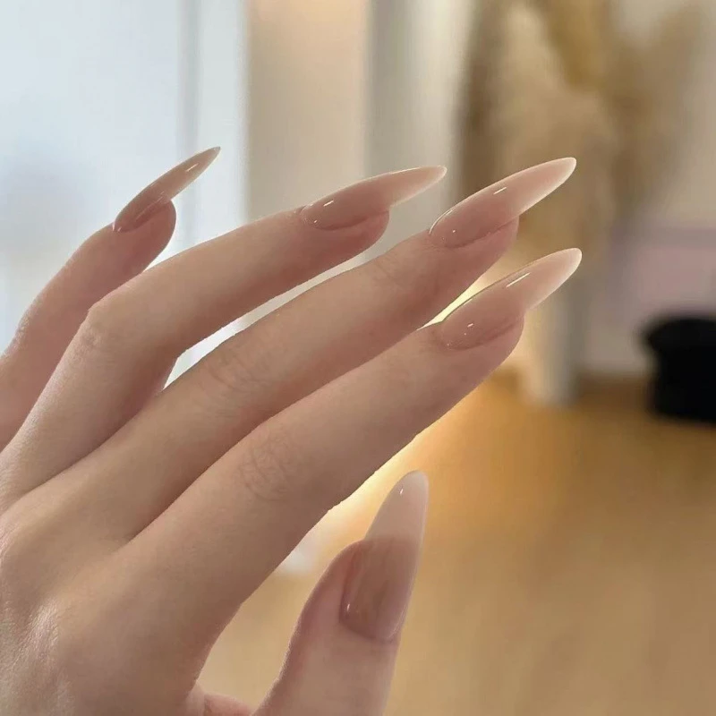 嬛嬛甘露寺裸色美甲手工穿戴甲中长款纯欲国风显白高级可拆卸甲片