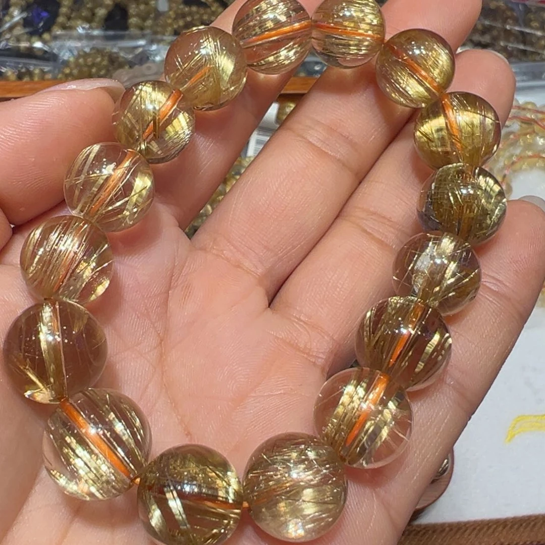 水晶手串未镶嵌钛晶手串