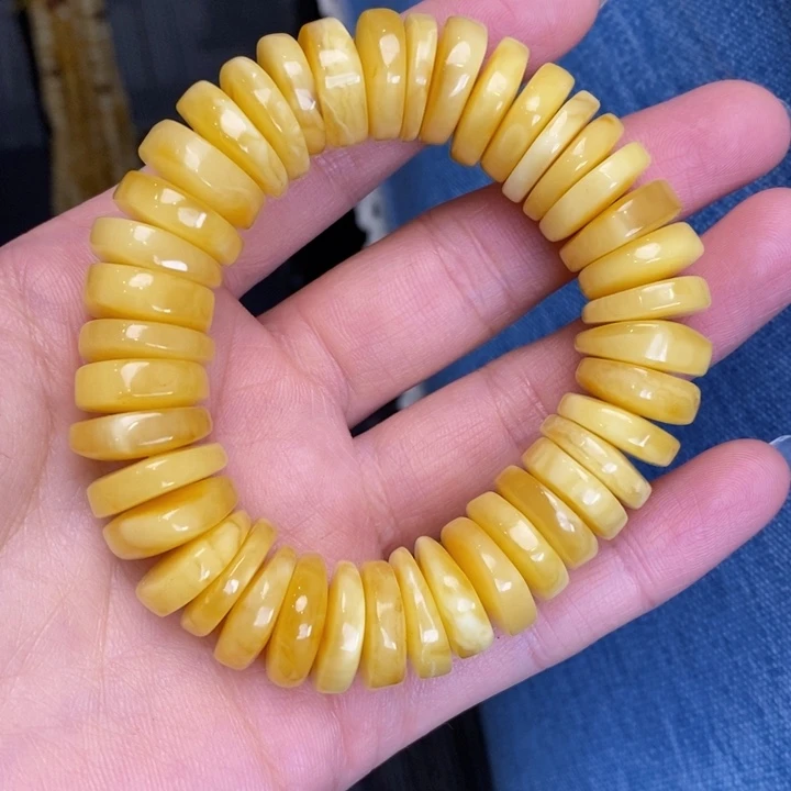 蜜蜡手链未镶嵌天然无优化琥珀蜜蜡