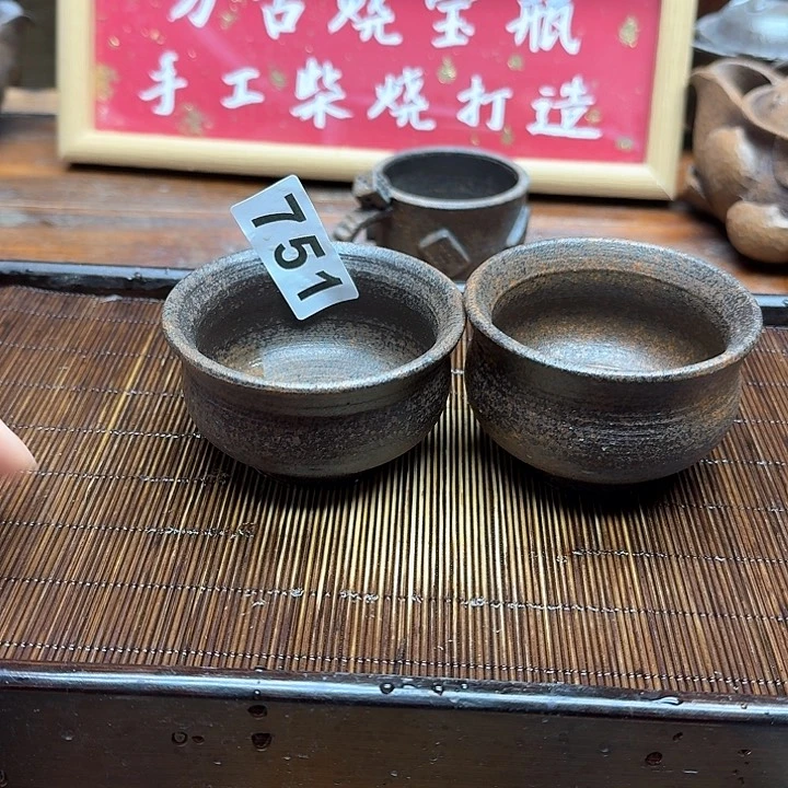 纯手工制作粗陶茶具