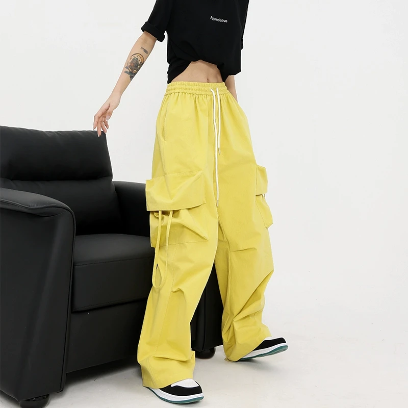 【夏季五折】KEN STUDIO新款辣妹风美式工装裤直筒拖地阔腿裤休闲裤