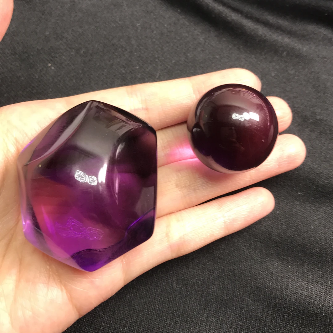 纯天然紫水晶耳扣裸石尺寸16/12总重7.9克