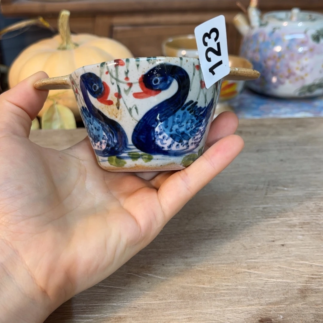 壶素浅陶瓷手工手绘