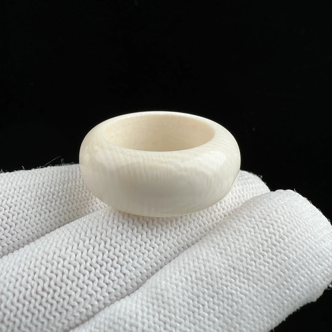 S2073天然猛犸牙 扳指 20.9*11.2mm支持鉴定 假一罚四