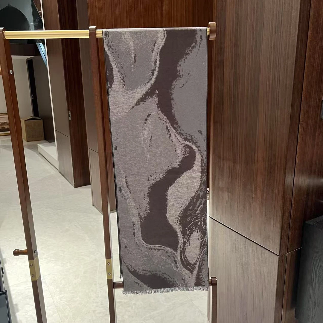 水纹 桑蚕丝休闲复古围巾 WJ0145