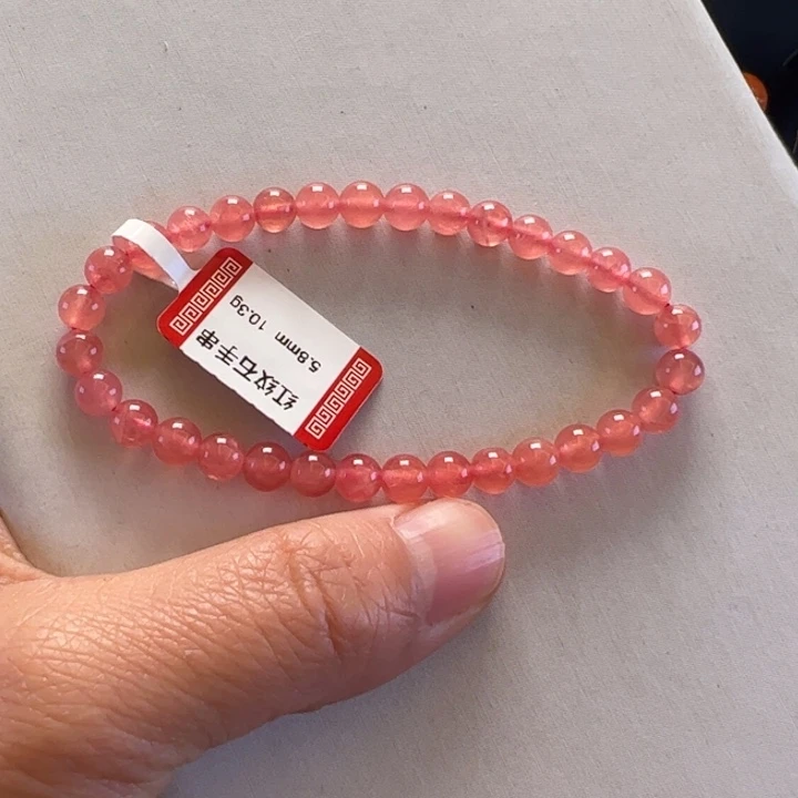 菱锰矿（红纹石）手串未镶嵌月****?