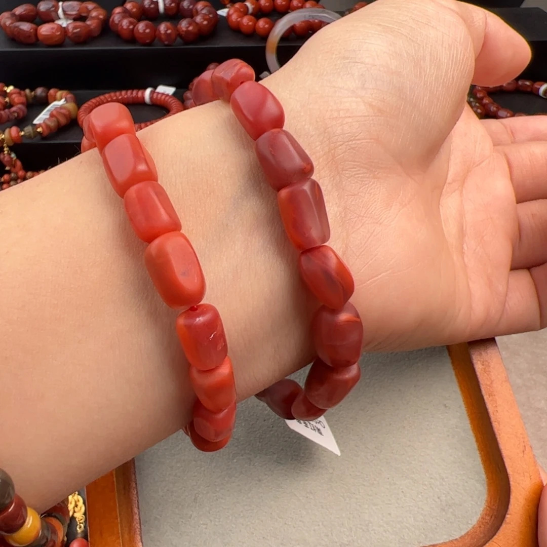 南红玛瑙未镶嵌（哑光随型手串8+、发一）