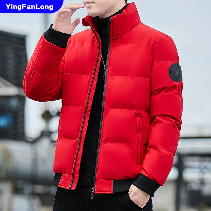 大红色羽绒棉服男2026新款马年本命年加厚保暖外套休闲短款棉衣服