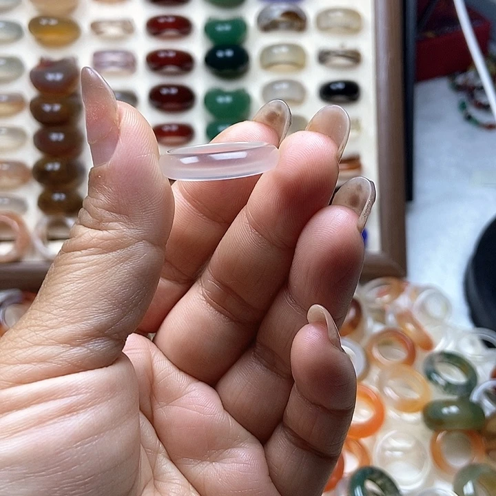 玛瑙/玉髓戒指未镶嵌X**E