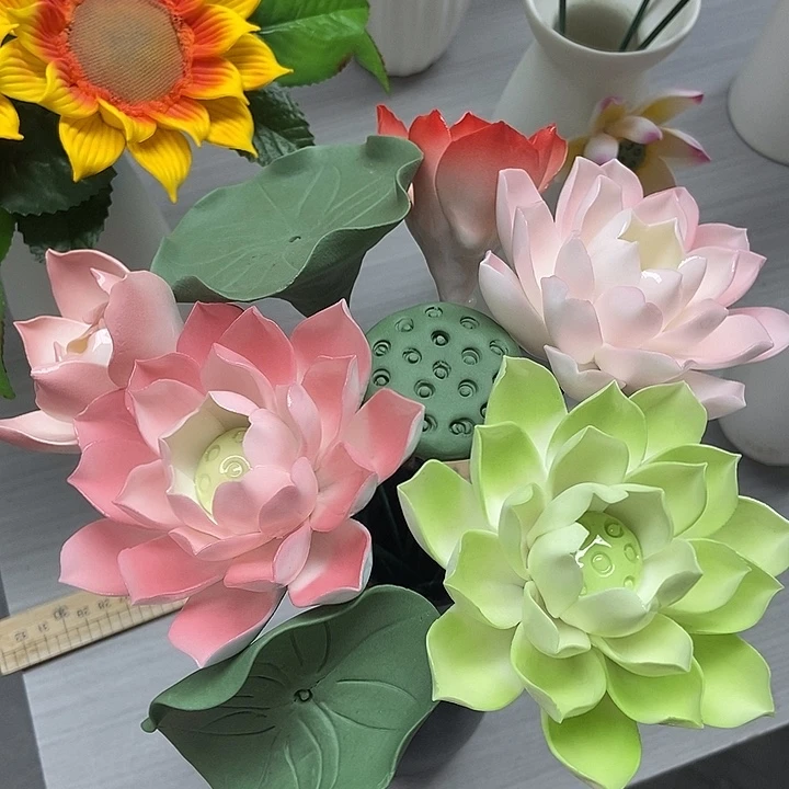陶瓷纯手工捏花设计