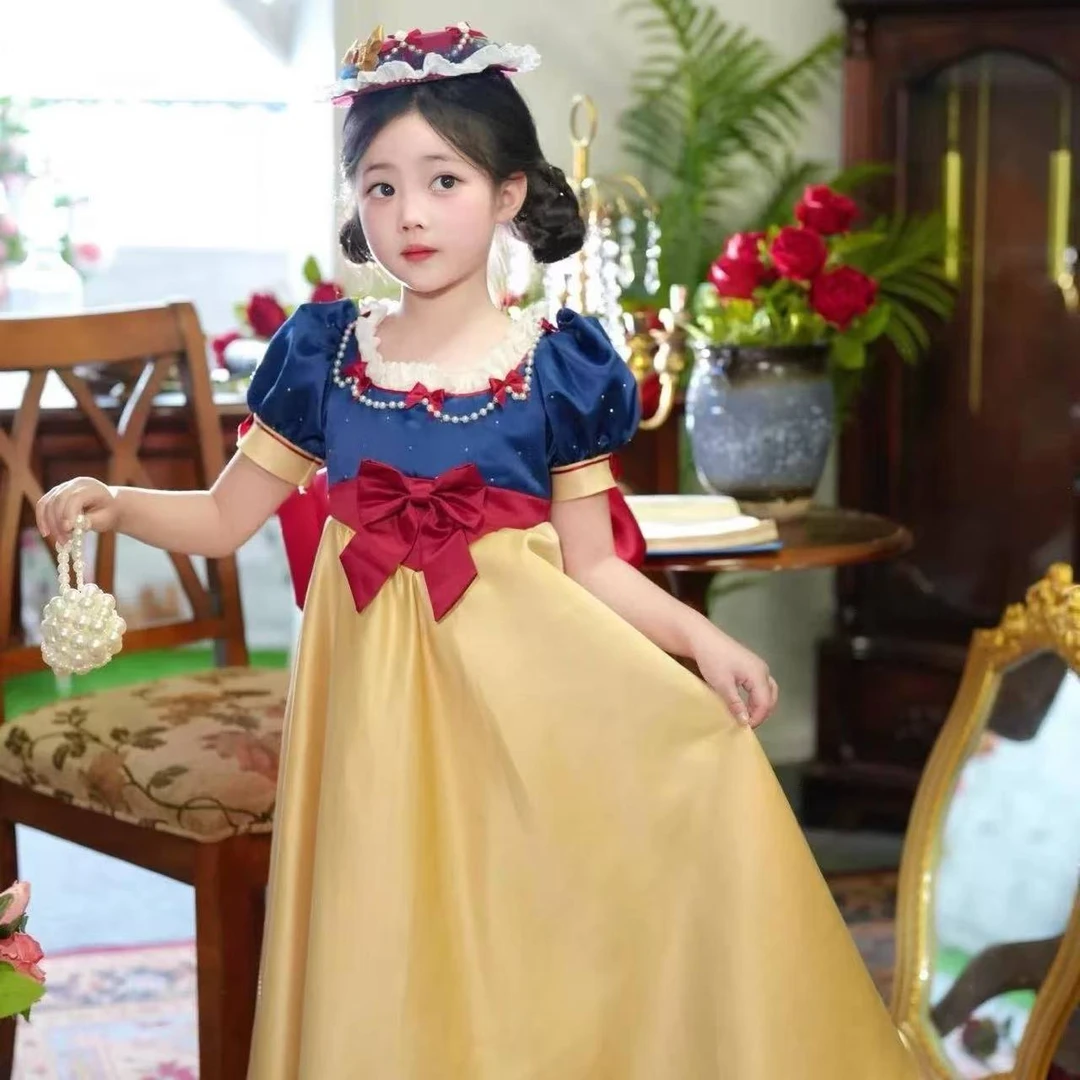 女童连衣裙夏装2025新款洋气儿童白雪公主裙女孩夏季短袖礼服裙子