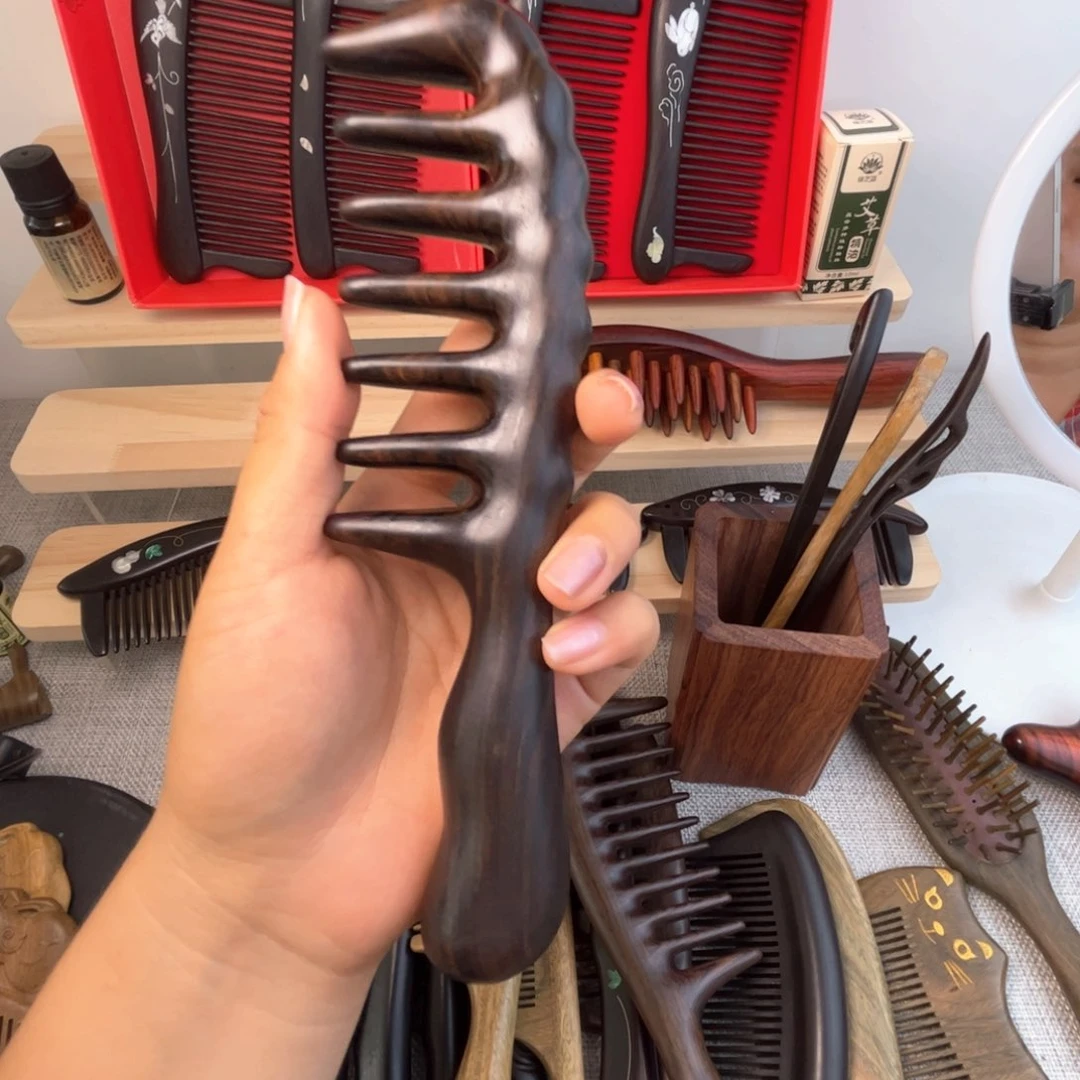 紫光檀大把按摩梳