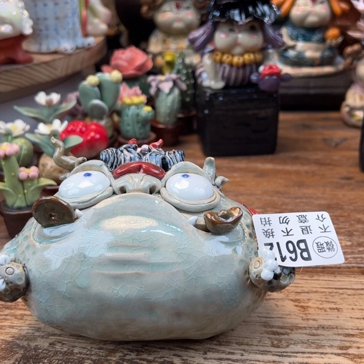 陶摆件小镇青花每日有新品微瑕