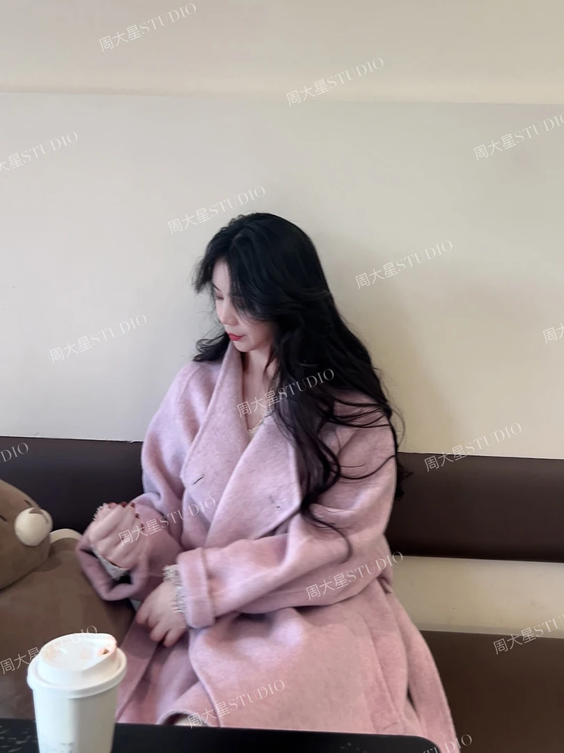 【周大星定制】【不可水洗】短款双面羊毛大衣时尚设计师外套4-F813