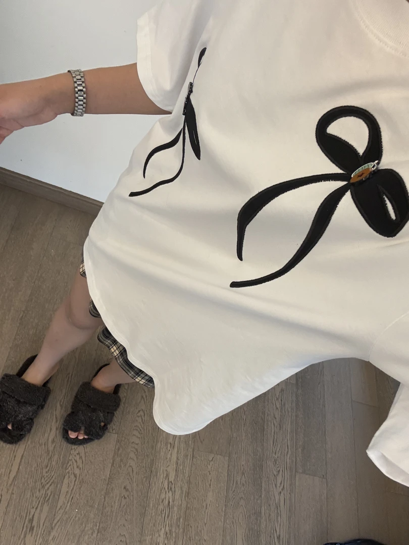 【三个蝴蝶】短袖休闲百搭大码时尚情侣夏季宽松潮流印花圆领