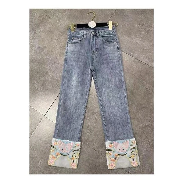 『牛仔裤Y』气质显瘦时尚百搭直筒修身牛仔裤 6603