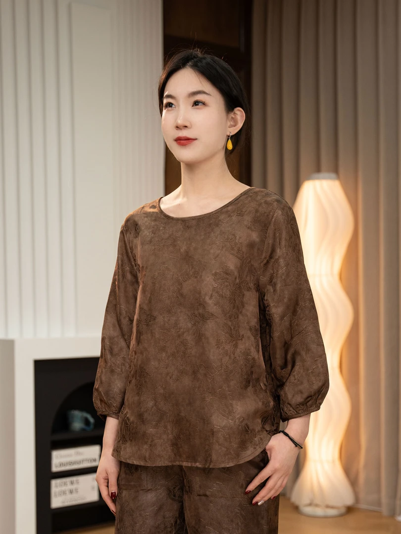 [棕韵]春季新款中式国风外套开衫2036
