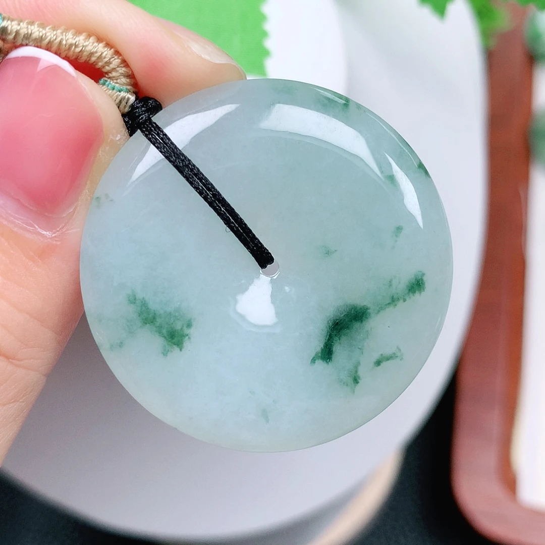 翡翠未镶嵌颈饰平安36-5.8