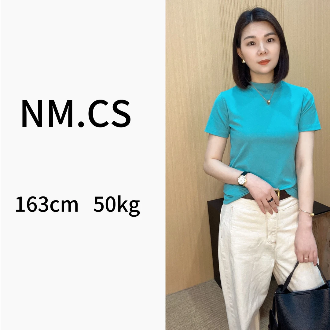 Y7865早春女款圆领短袖设计感时尚百搭简约纯色打底休闲夏季舒适