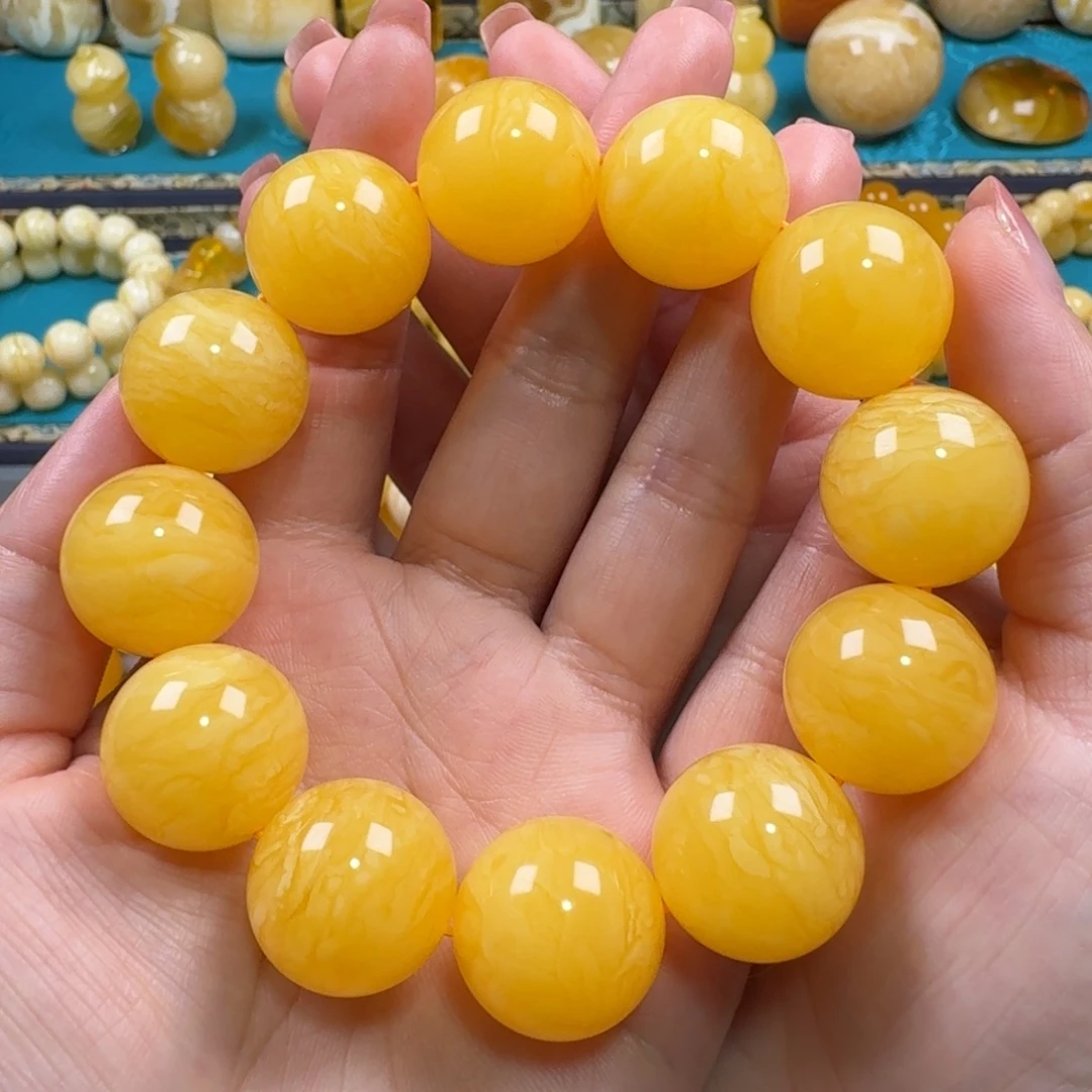 琥珀未镶嵌手链同料