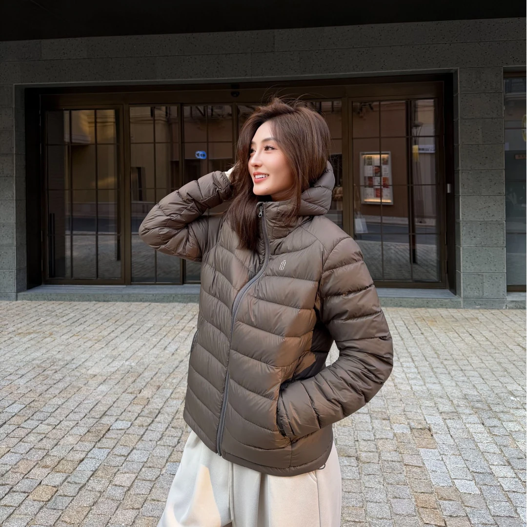 Moprobably李予诺「搭子」90白鸭绒简约百搭连帽排骨羽绒服L5468146