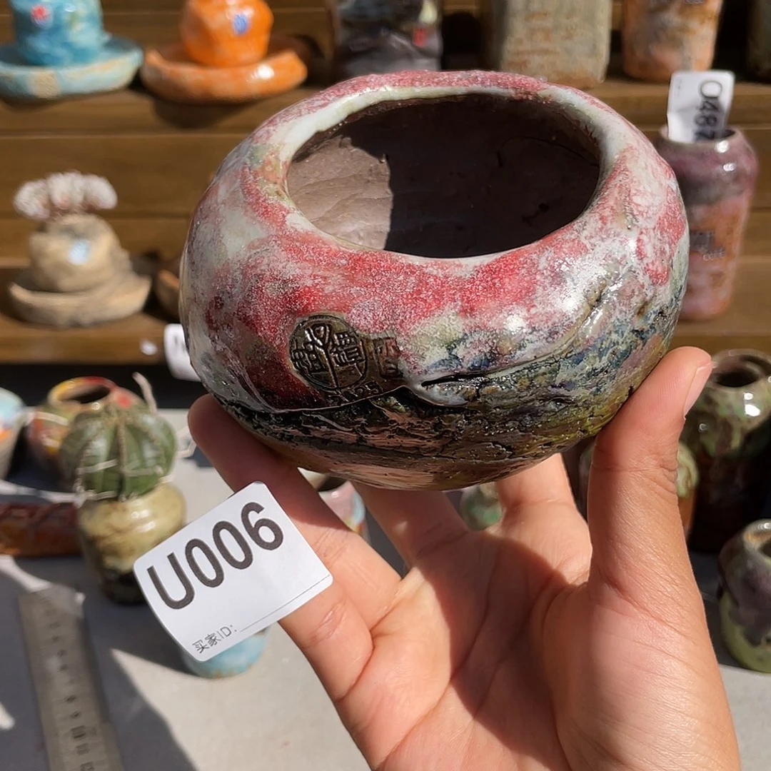 坛子姐花盆 小白孤品 蛋壳内口6.5左右