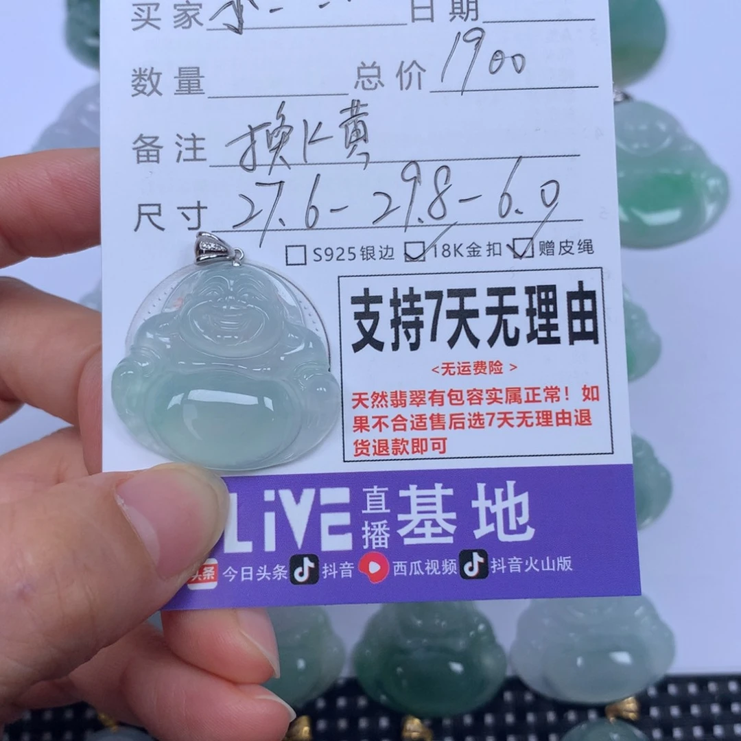 小****颈饰未镶嵌翡翠天然