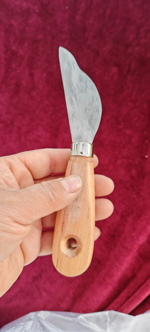 超薄鱼头木柄贡菜开条刀（刀片偏软）