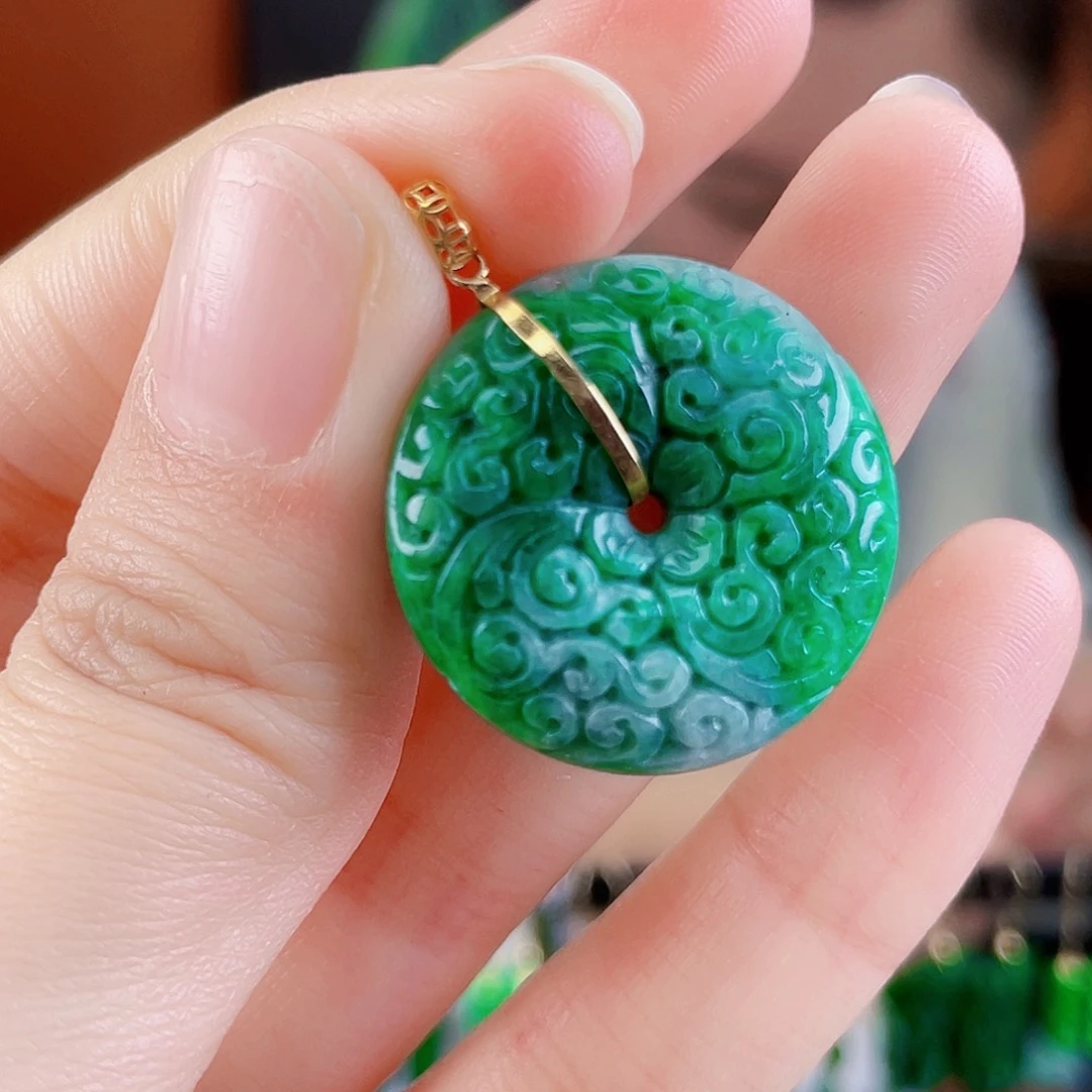 翡翠未镶嵌耳饰饰品