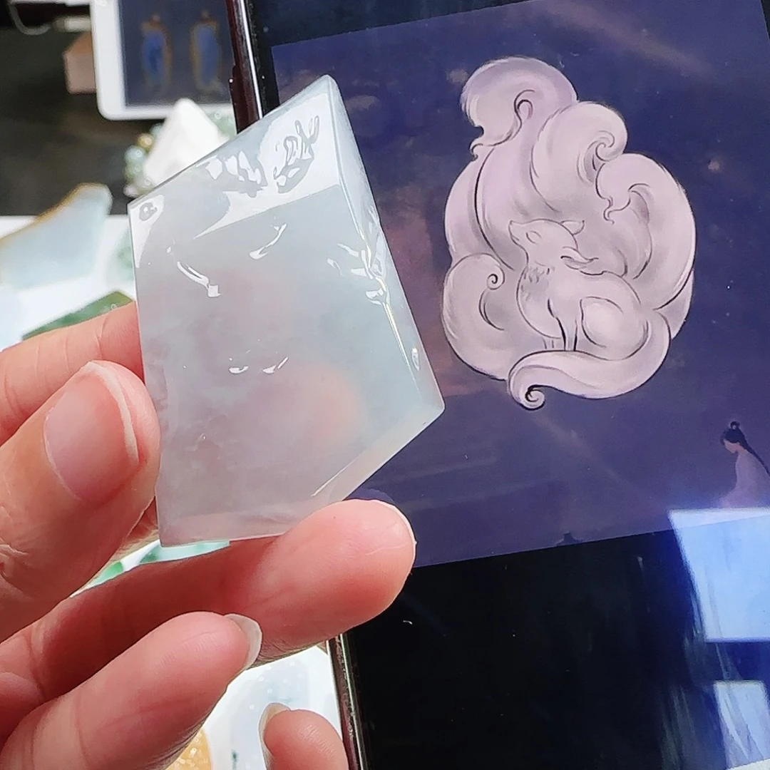 定制翡翠未镶嵌缅甸翡翠挂件