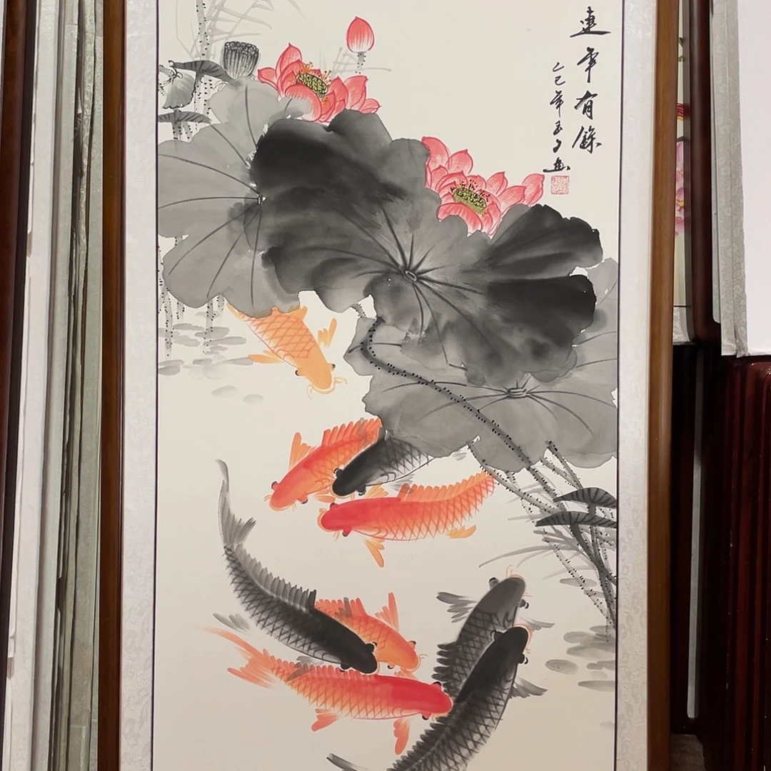 国画带框尺寸63*123厘米