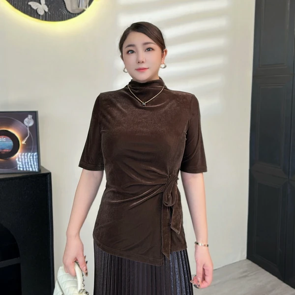 【秋日】秋冬新款百搭气质显瘦收腰大码女装上衣A148