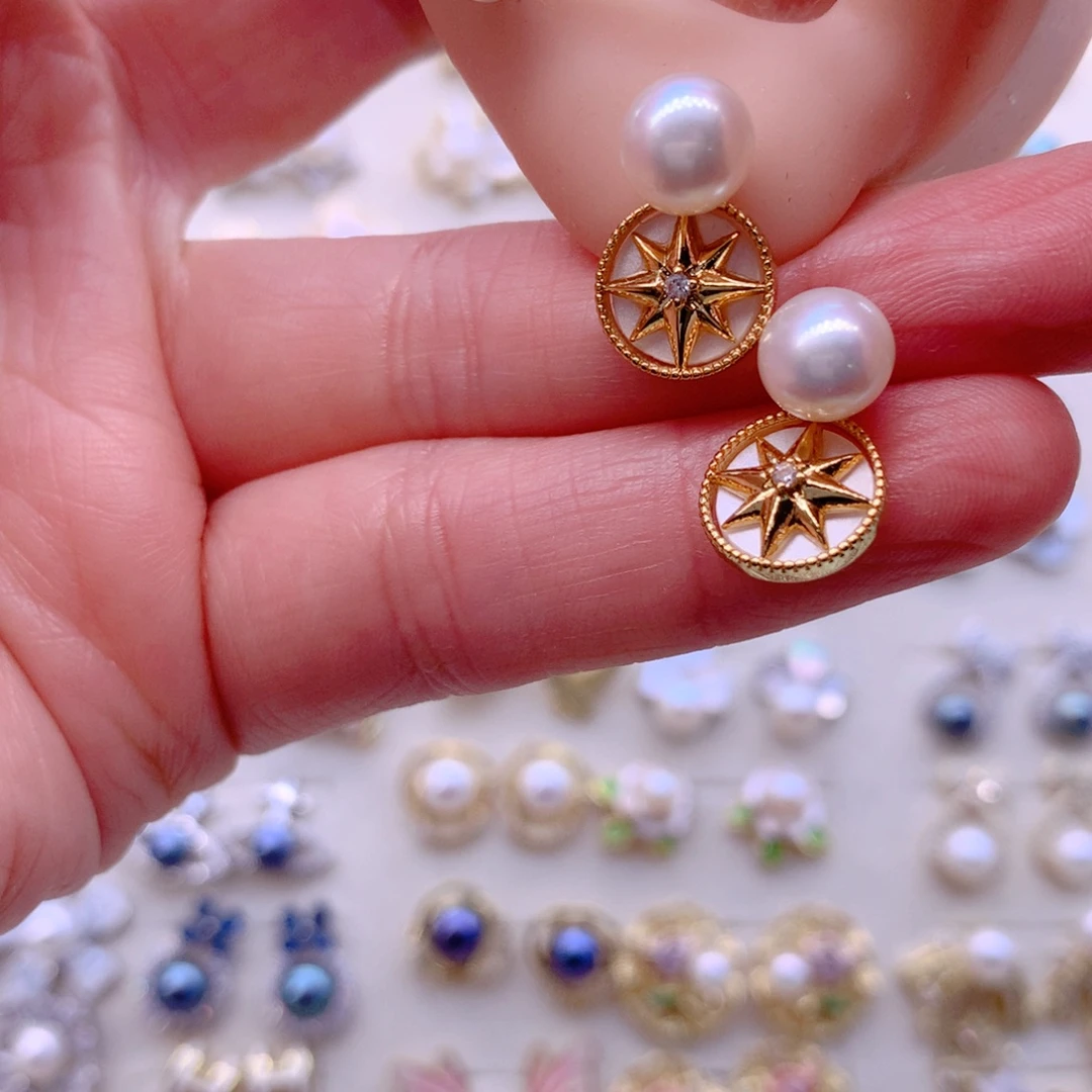 耳饰淡水珍珠合金